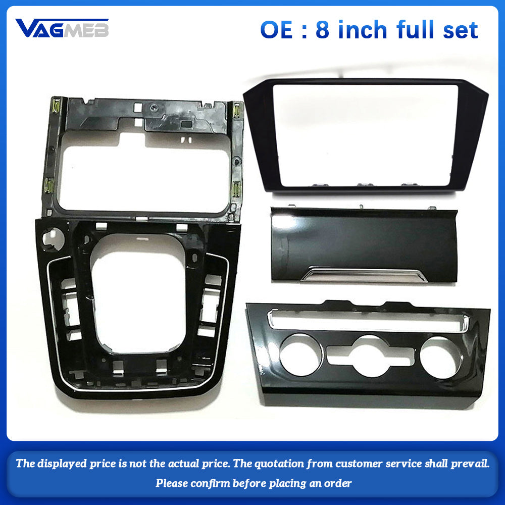 For VW Passat B8 OEM Inner MIB Radio Player Panel Frame Air Conditioning Ashtray Cover Shift Knob Decorative Frame Piano Black