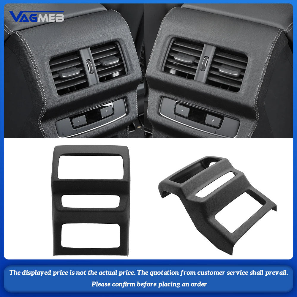 For Audi Q5FY 2018-2024 Rear Air Conditioning Outlet Protective Cover Lnterior Leather Protective Cover Decorative Frame Cover