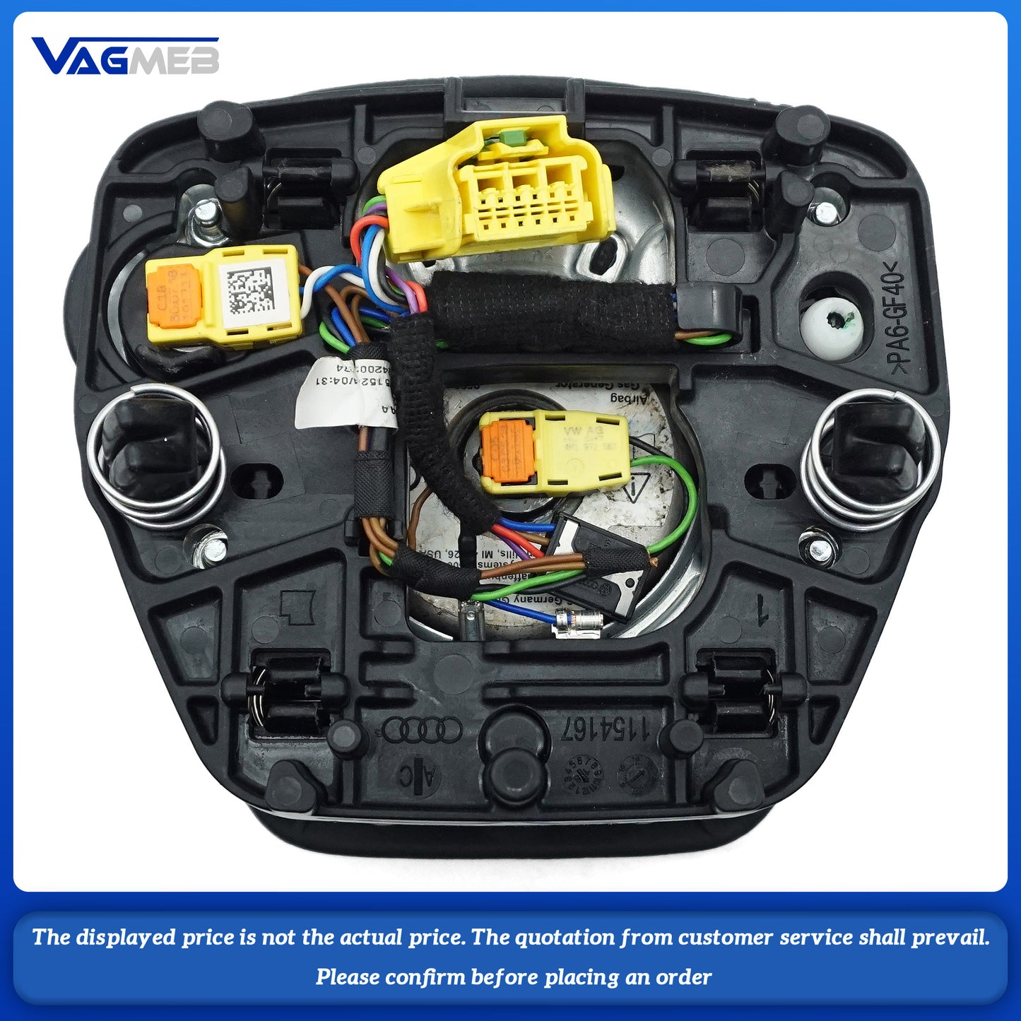 For Audi S standard A6C8 carbon fiber leather black line steering wheel assembly with heating and airbag