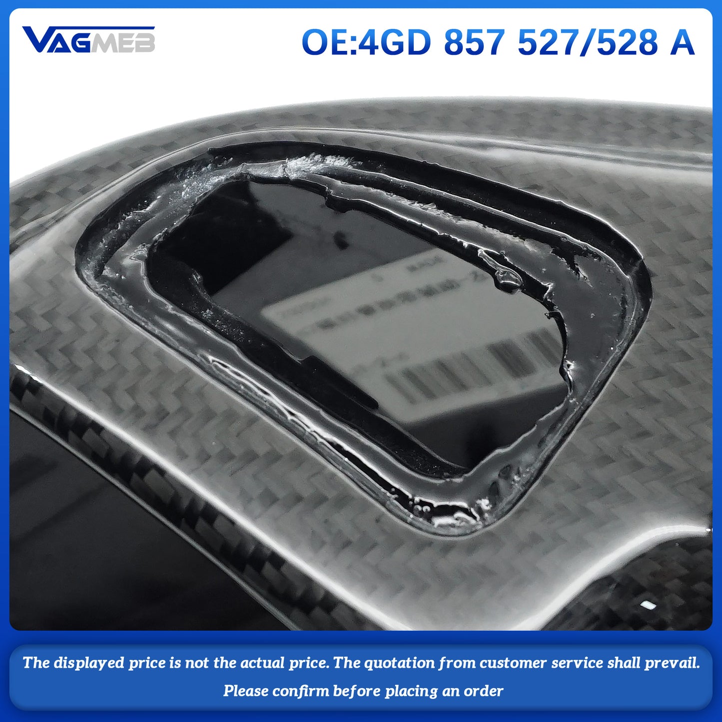 For Audi A6C7 lane change assist mirror housing carbon fiber