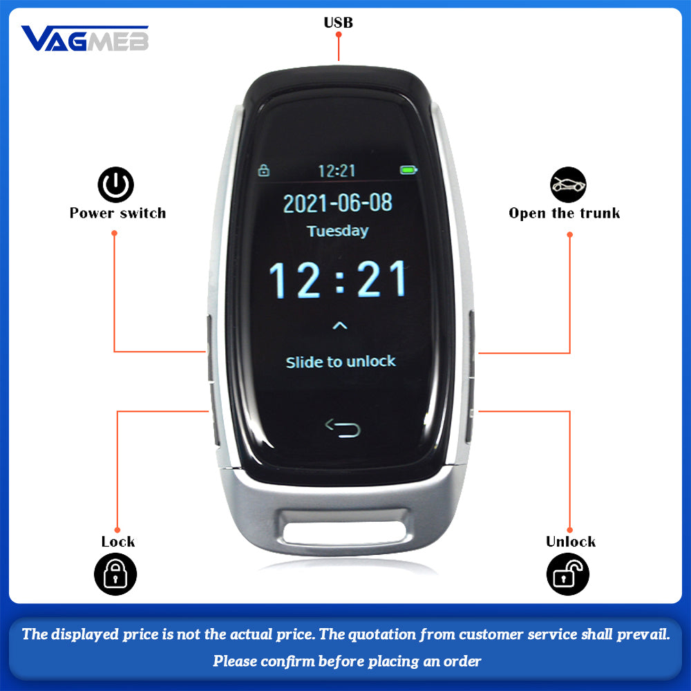 Smart Key LCD Screen Display Key For Audi