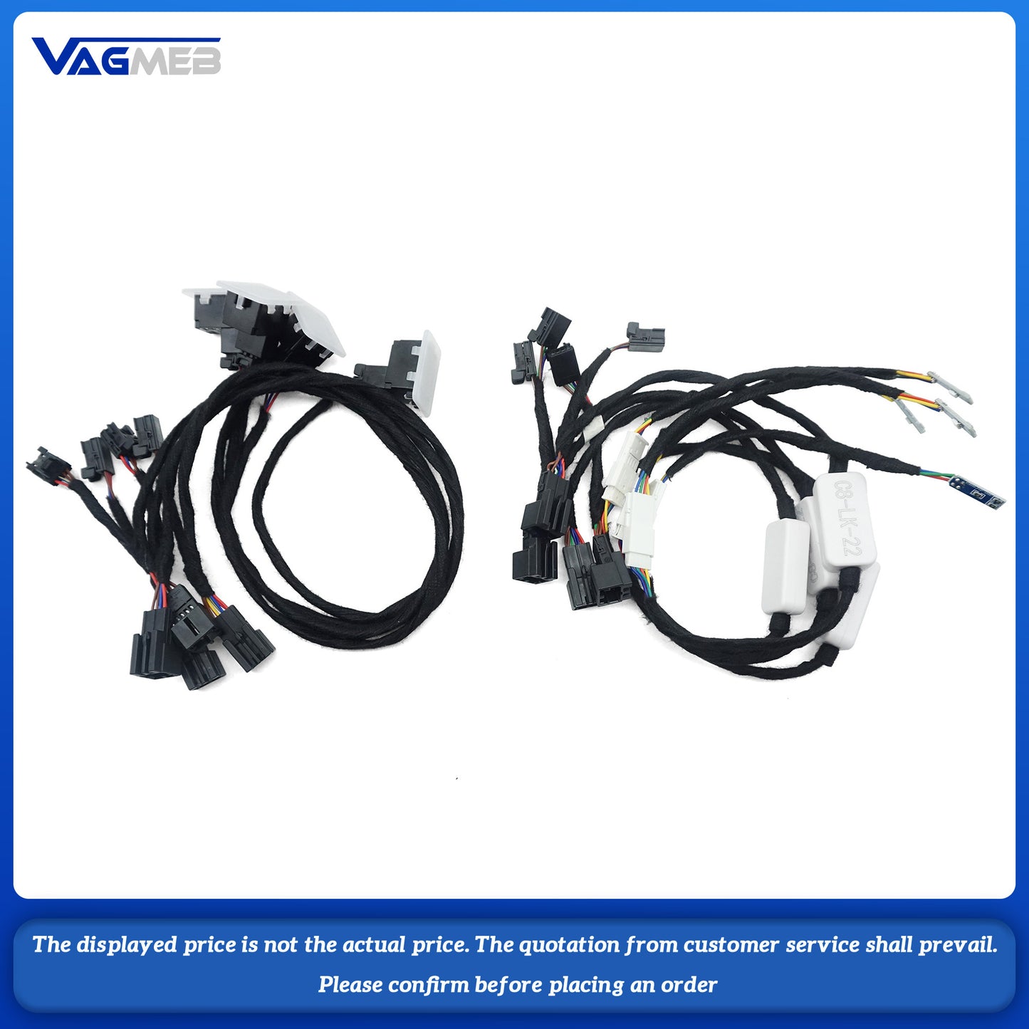 For Audi A6C8 A7, a set of handlebars + storage box + ambient lighting for the armrest