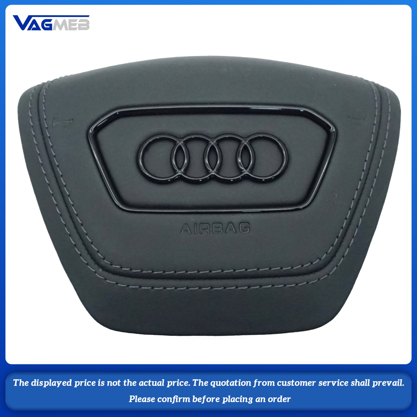 For Audi S logo A6C8, with black lines and R8 buttons on the steering wheel, without heating function
