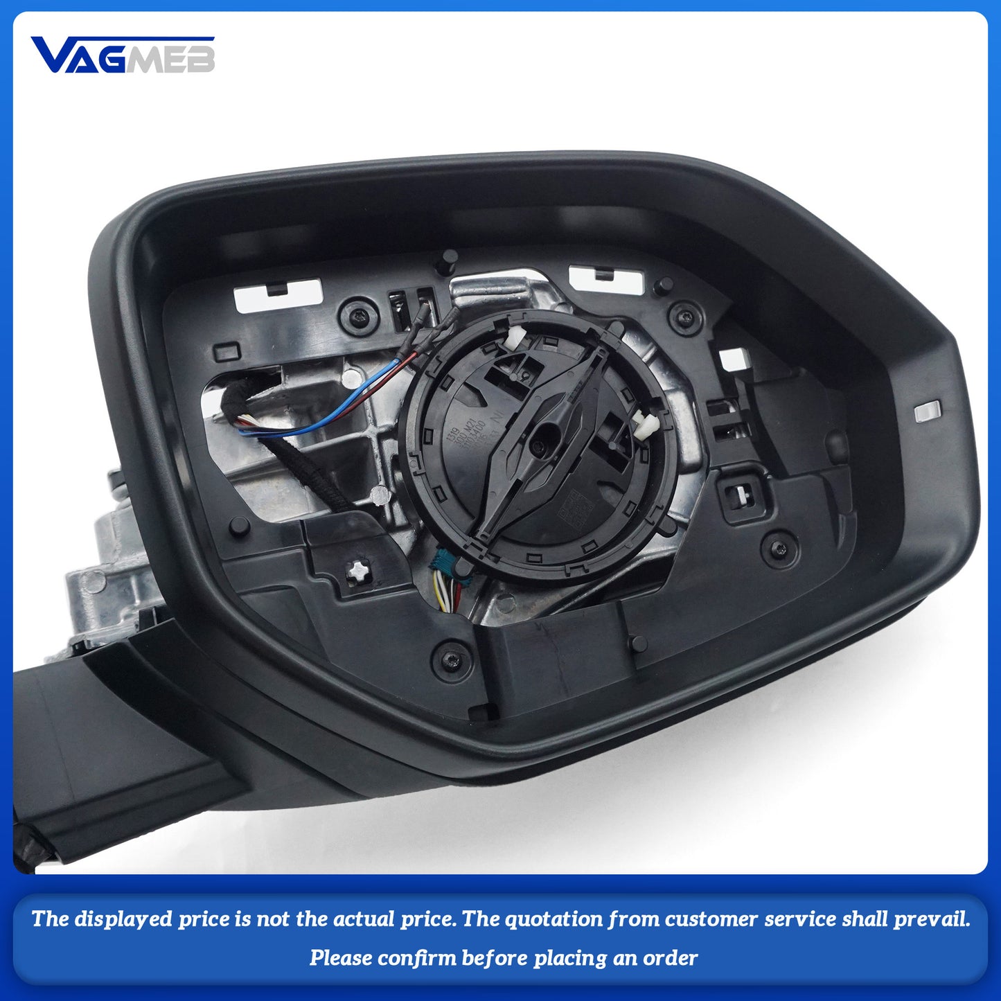 For the 2017 VW Atlas electrically folding rearview mirror half assembly