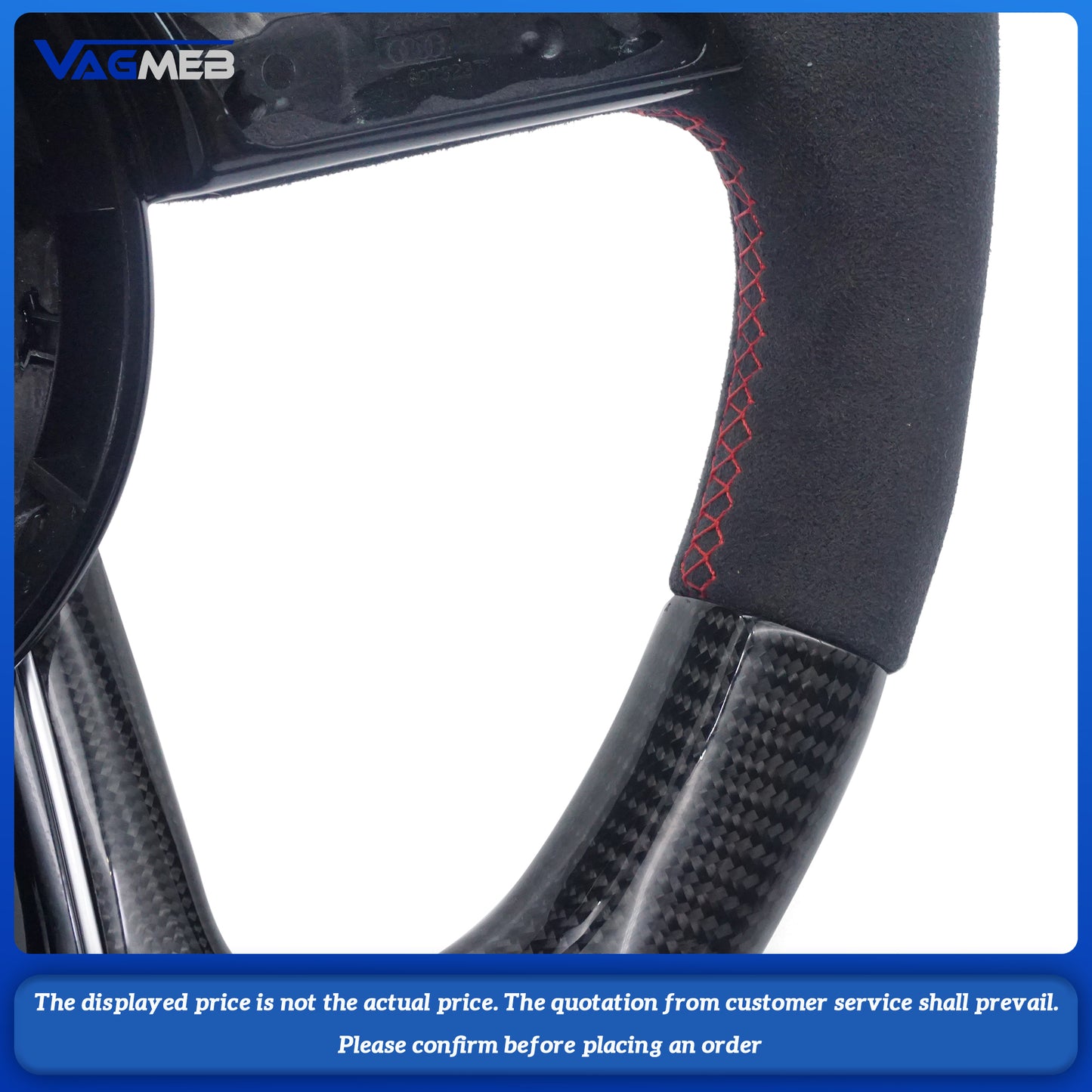 For Audi RS logo A4B9Steering Wheel Flat Bottom Steering Wheel Campaign Assembly