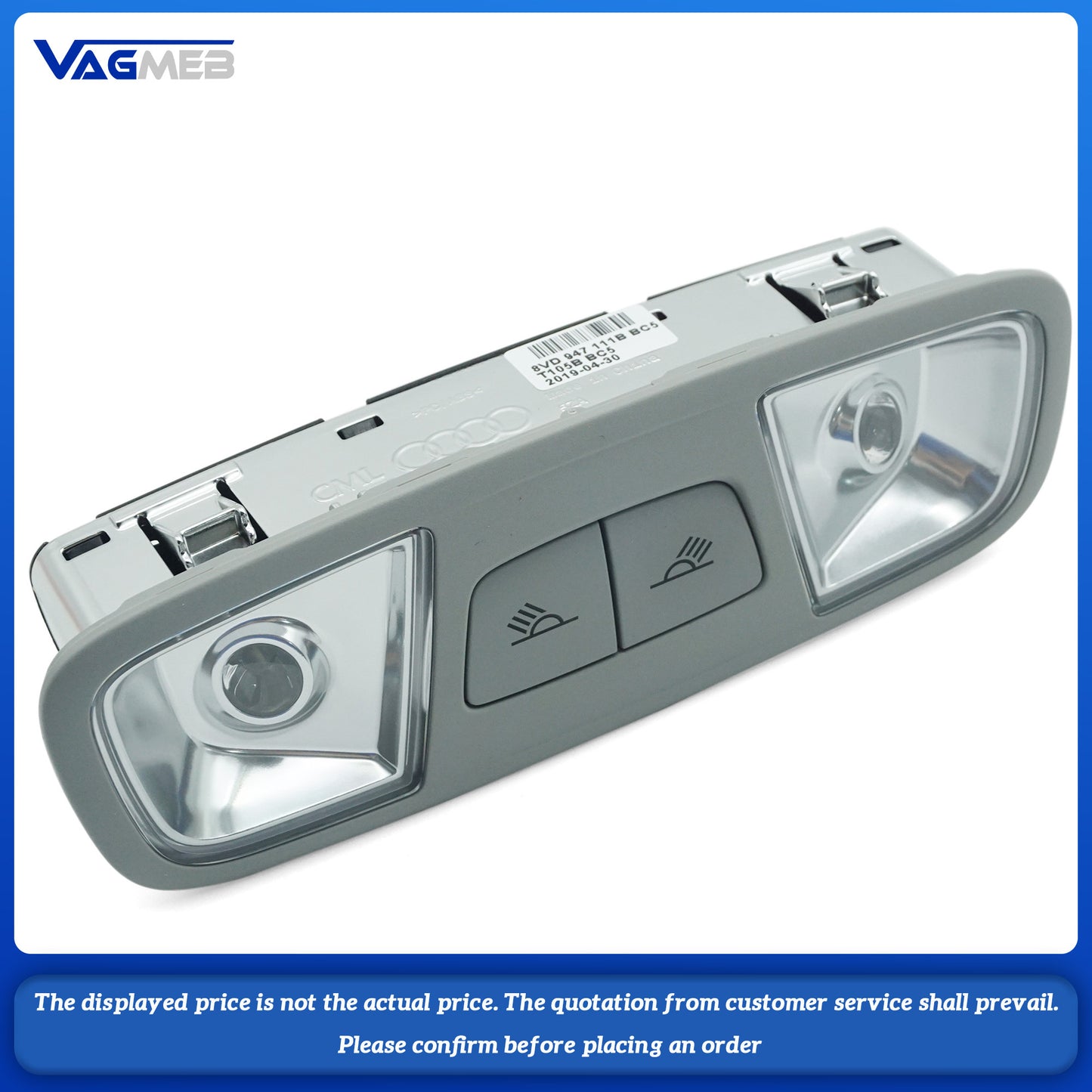 Indoor Rear Reading Light LED Reading Lamp For Audi A3 Q3 8V0 947 111 B