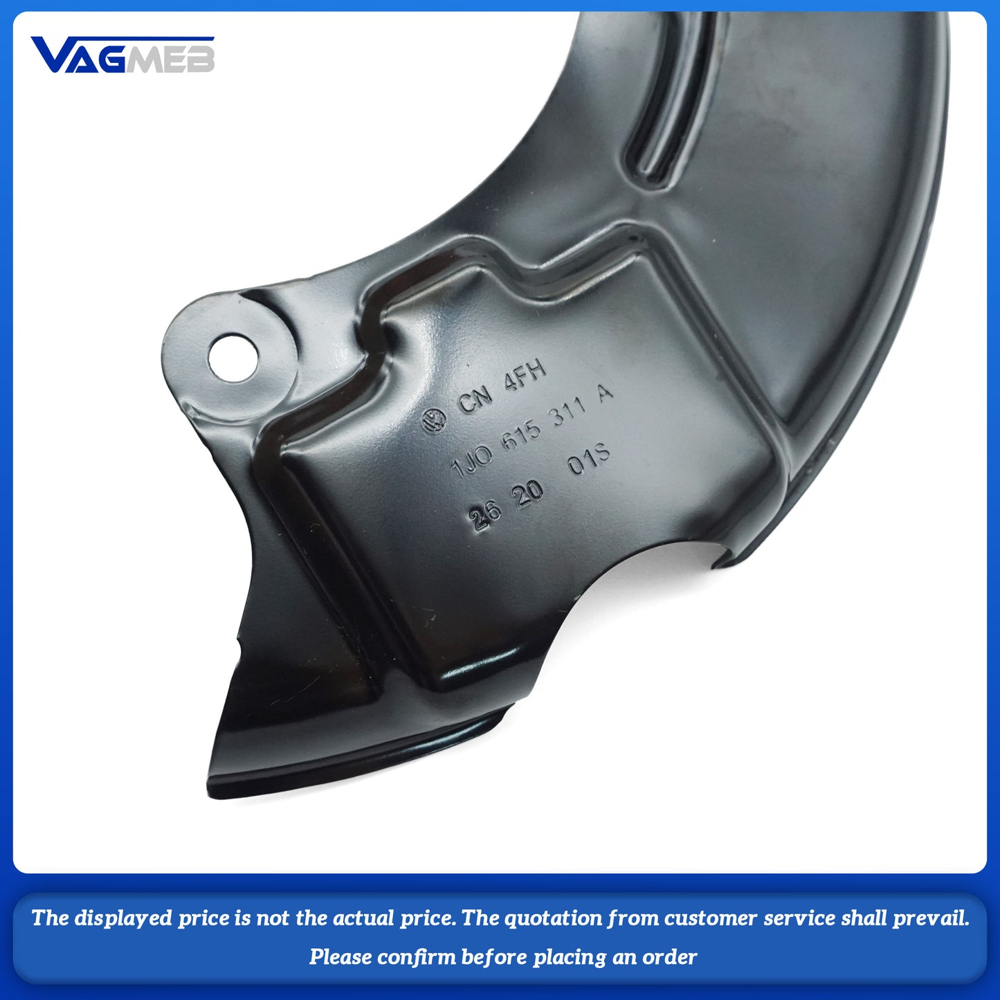 1set Brake Backing Plates Black Anchor Cover Splash Plates Fits for Audi Cars Brake Disc 1J0 615 311A3112A1J0 615 611D612D