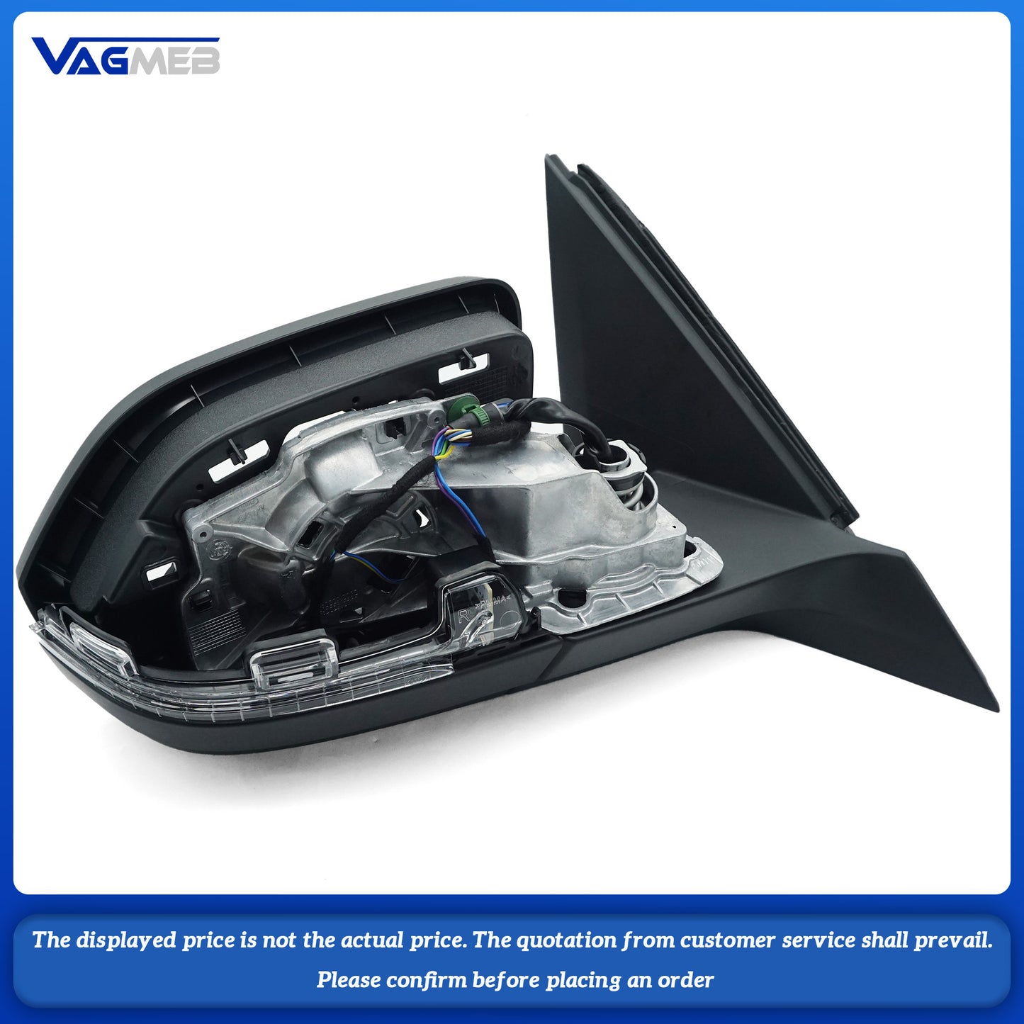 For the 2017 VW Atlas electrically folding rearview mirror half assembly