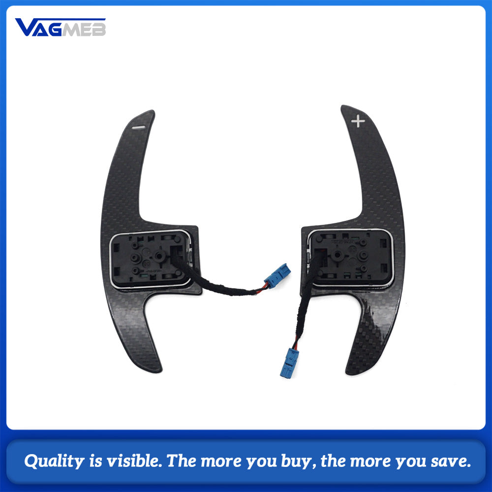 For BMW G20 3 Series CS Racing Steering Wheel Bare Skeleton Base Half Perforated Nappa White Sew Carbon Frame White Carbon Shift Paddle Replacement Wheel