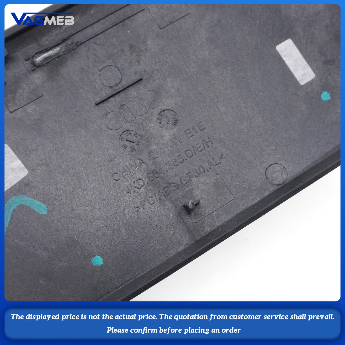 Carbon fiber center console blue line decorative panel for Audi RS A6 C8 carbon fiber interior decorative panel
