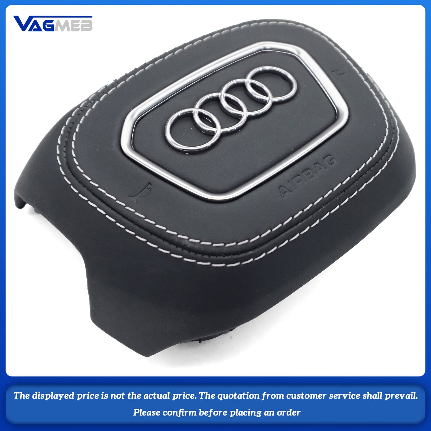 For Audi Sline LOGO Q3 F3, semi-perforated steering wheel without buttons and with paddles