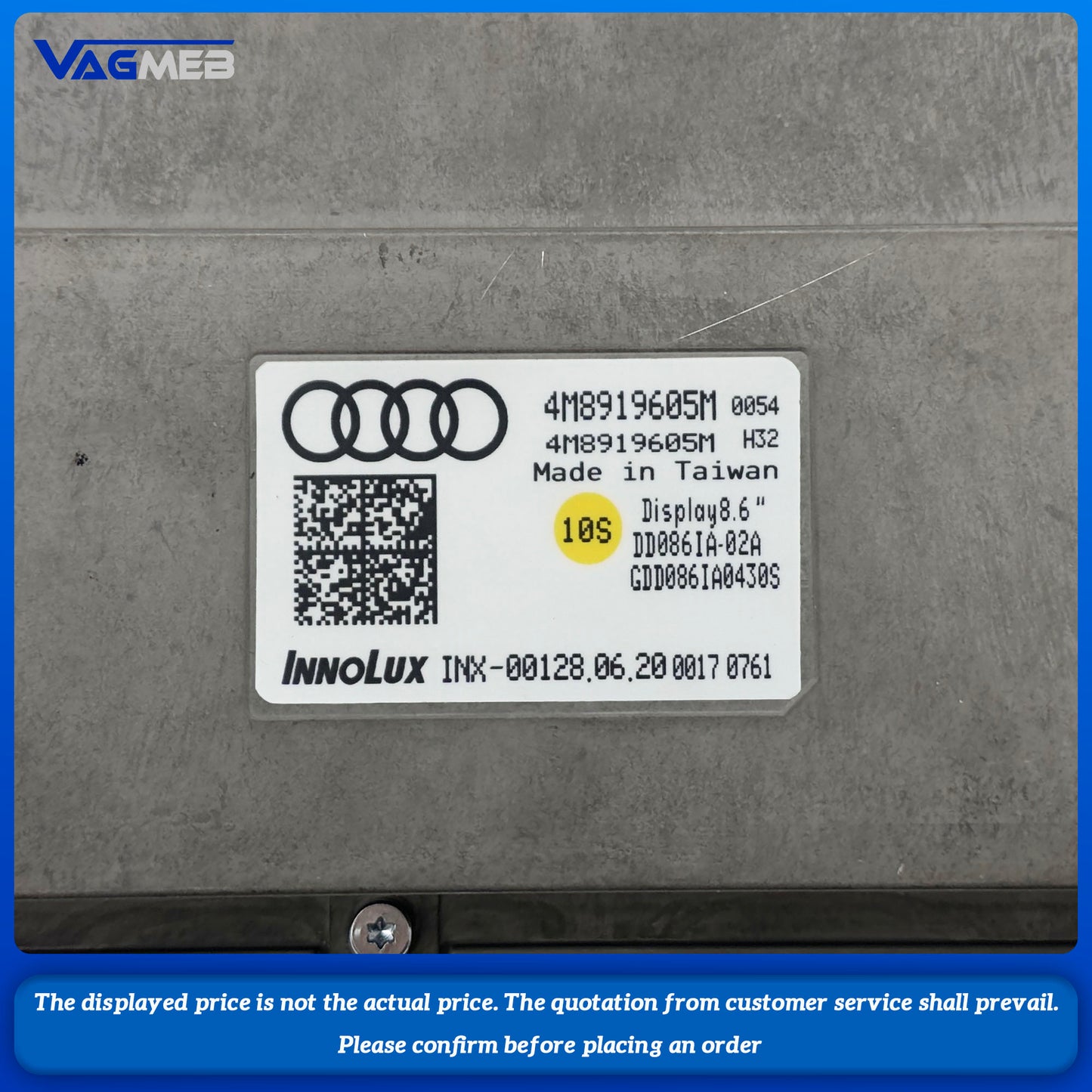 4M8 919 605 M For Audi Q7 Q8 RSQ8 glass screen 9.2 inches
