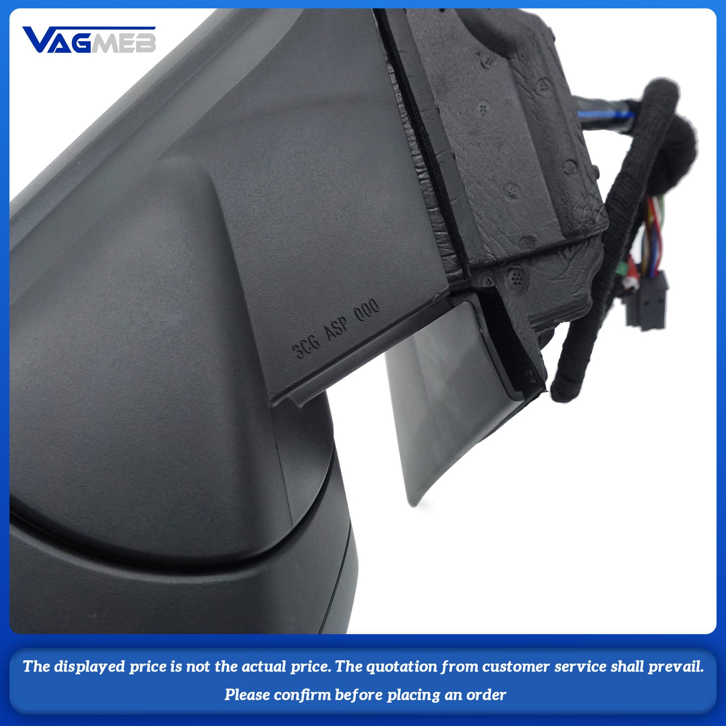 For the 2017 VW Atlas electrically folding rearview mirror half assembly