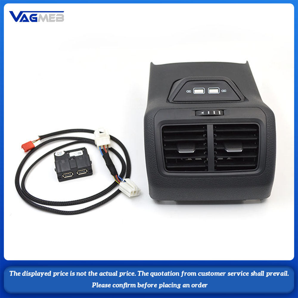 Rear Air Outlet Vent Trim Frame AC Air Vent Outlet Center Armrest With USB For VW Golf 7 MK7 2013-2017 2019 82V