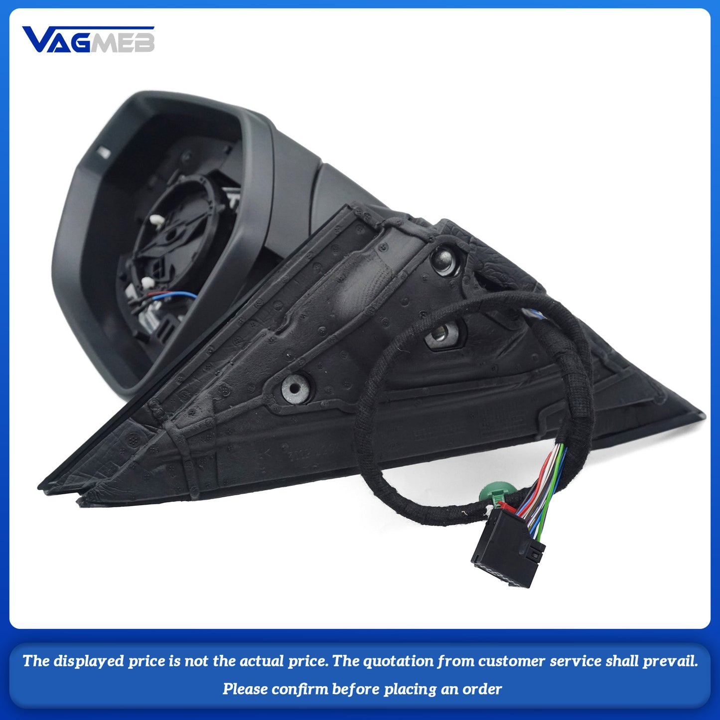 For the 2017 VW Atlas electrically folding rearview mirror half assembly