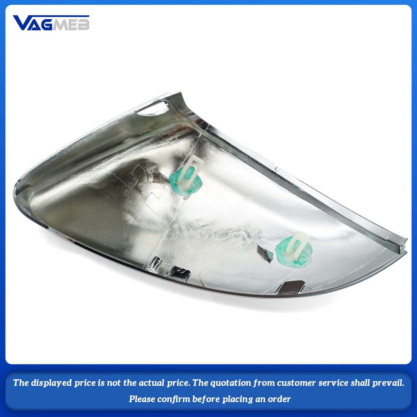 Car Mirror Cover For VW Golf MK7 Matte Chrome Silver Rearview Mirror Cover Protection Cap Car Styling