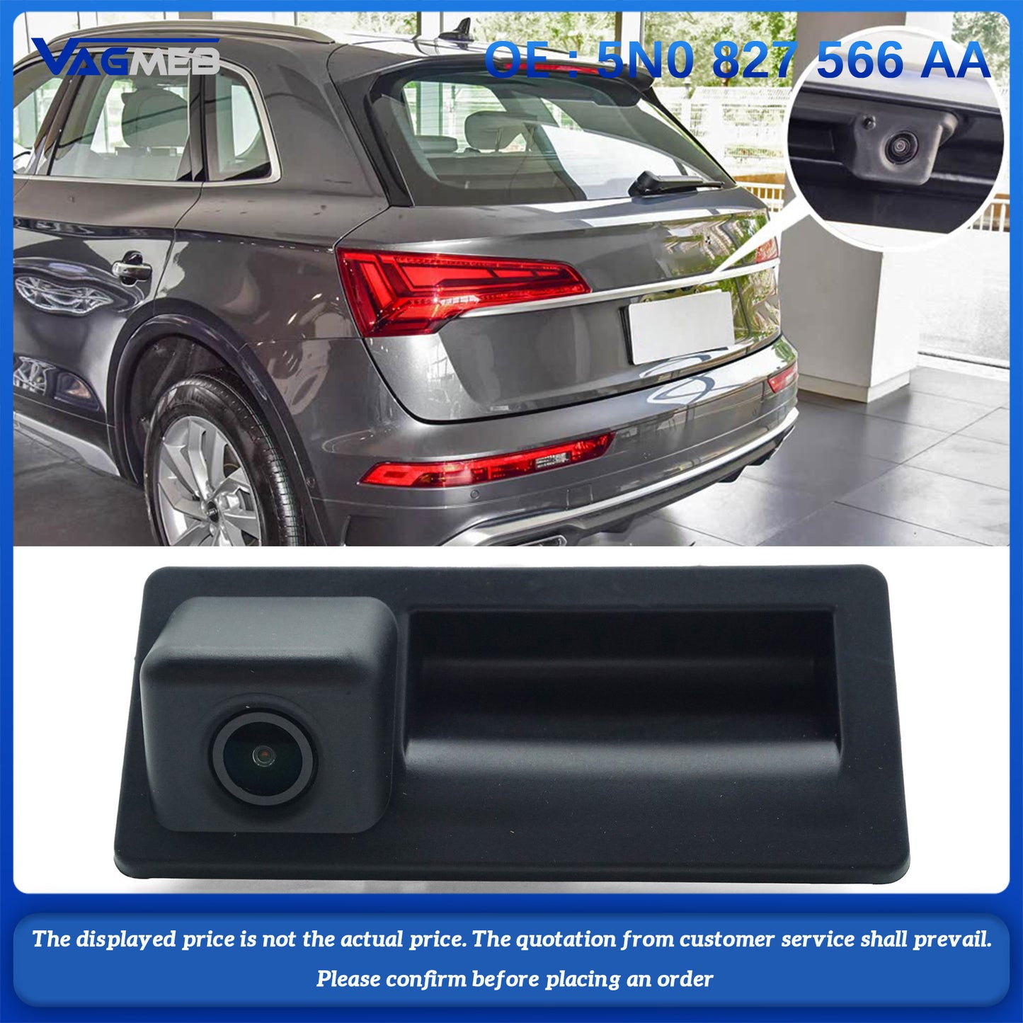 New Trunk Release Handle W Backup Camera For Audi A4 A5 A6 Allroad Q3 Q5 S3 S5 5N0 827 566 AA