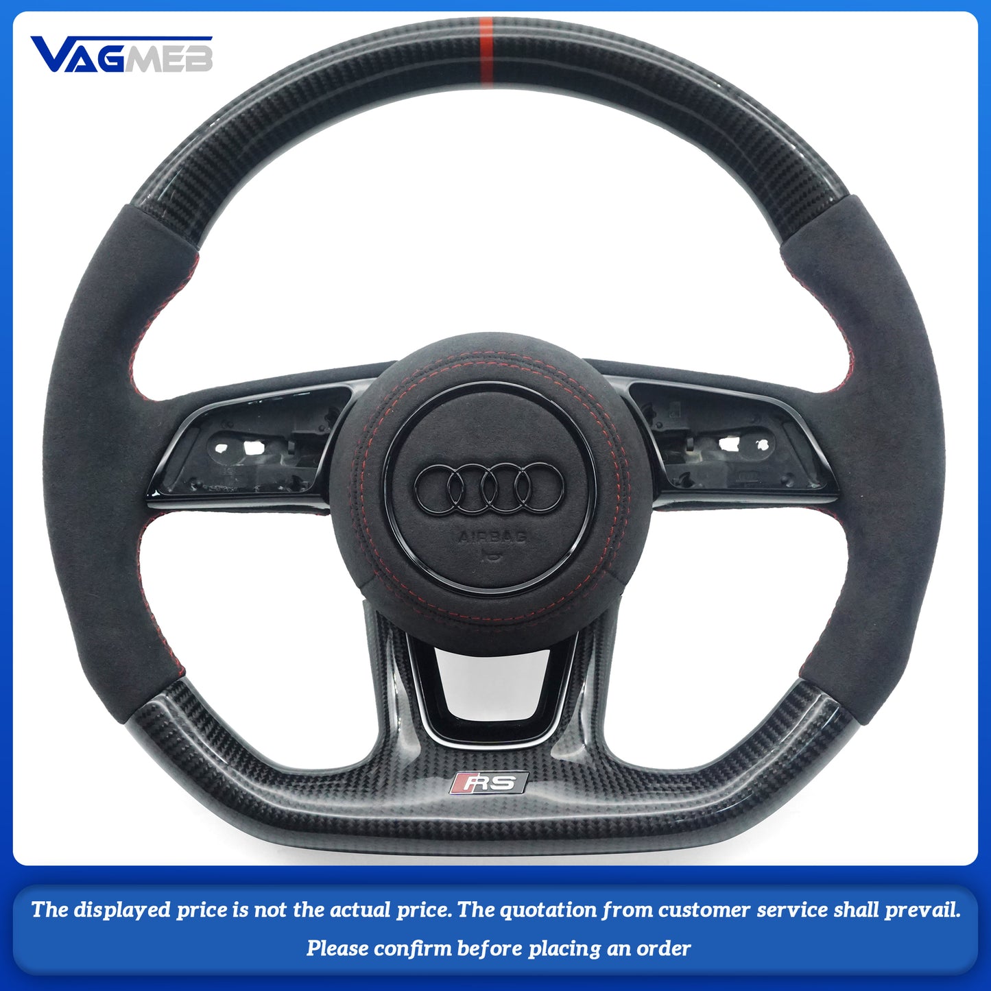 For Audi RS logo A4B9 Steering wheel