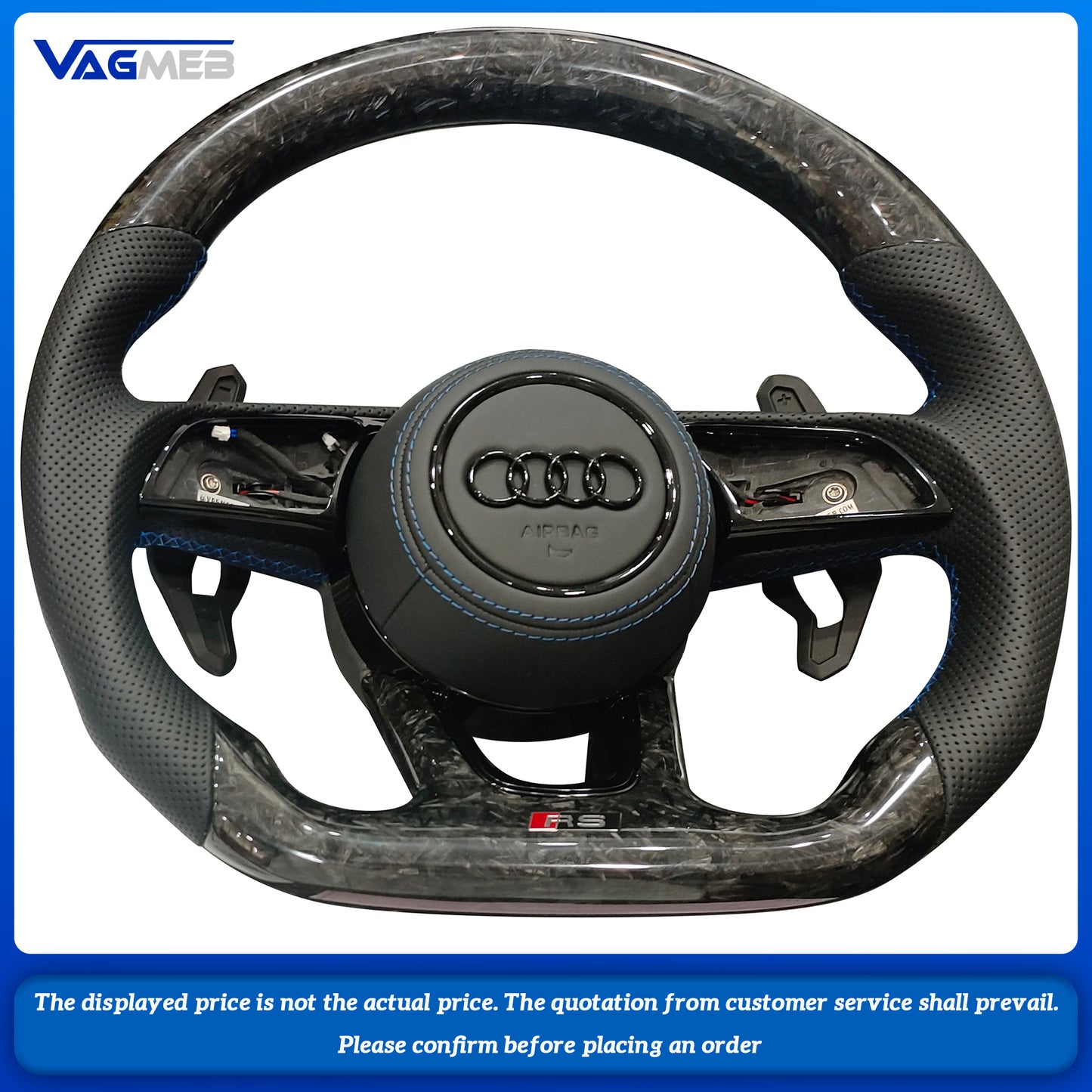 For Audi RS logo A4B9 Steering wheel With heating function