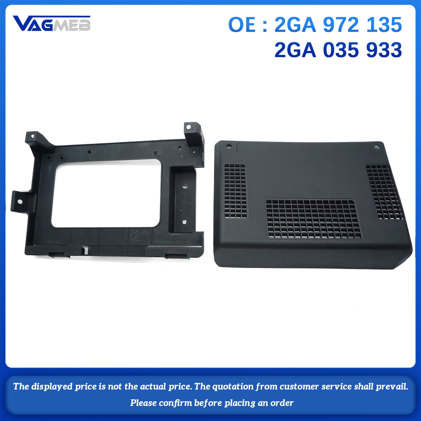 For VW 2021 Tiguan MK2, Ethernet amplifier bracket + cover plate 2GA 972 135 2GA 035 933