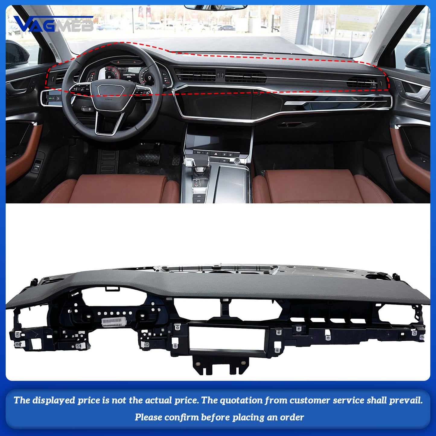 For 2019 Audi A6 C8, the upgraded instrument panel with head-up display