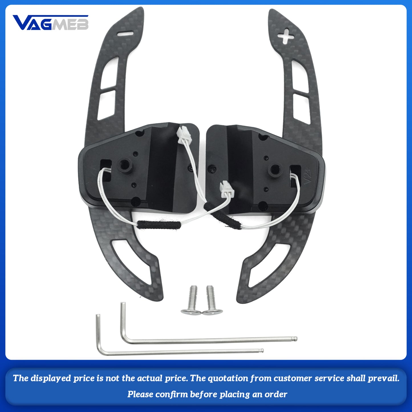 For VW Polo Carbon Fiber Magnetic Steering Wheel Paddle Shifters