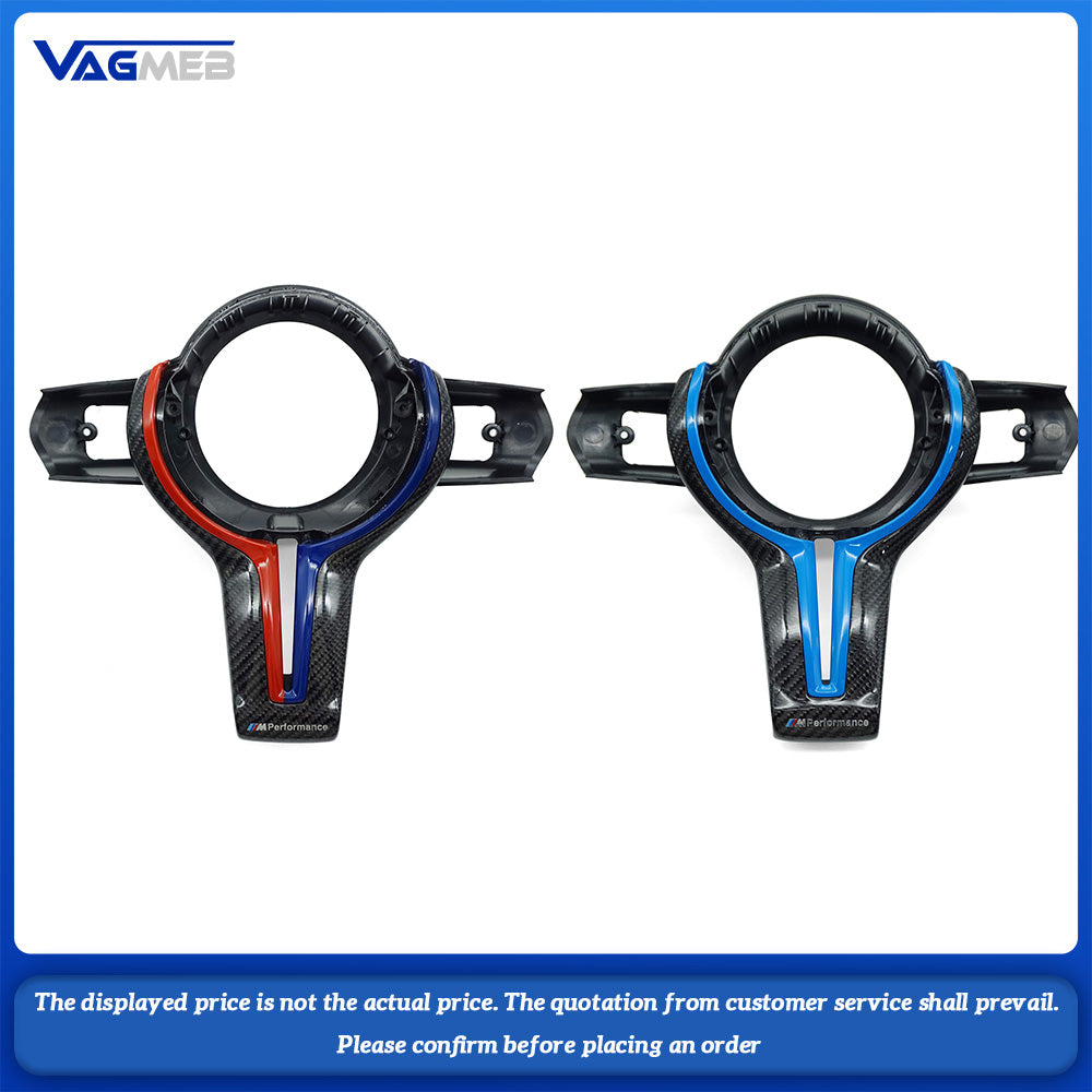 For BMW M Series F80 F82 F10 F06 F12 F13 F15 F16 M-sport F20 F22 F30 F31 F32 F33 F36 For BMW Steering Wheel Trim Carbon Fiber