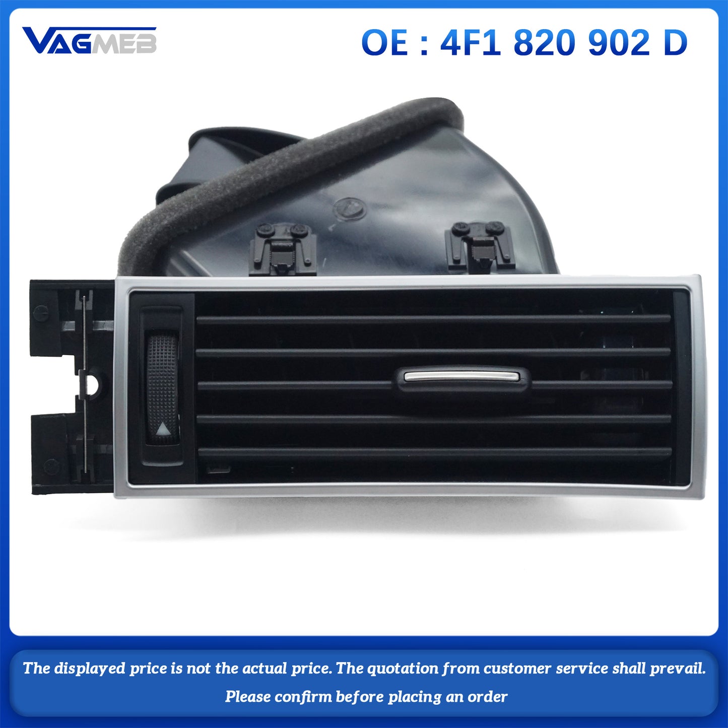 LHD Black Front Right Passenger Air Outlet vents Air Vent Assembly Trim nozzle For audi A6 C6 Avant Allroad Quattro