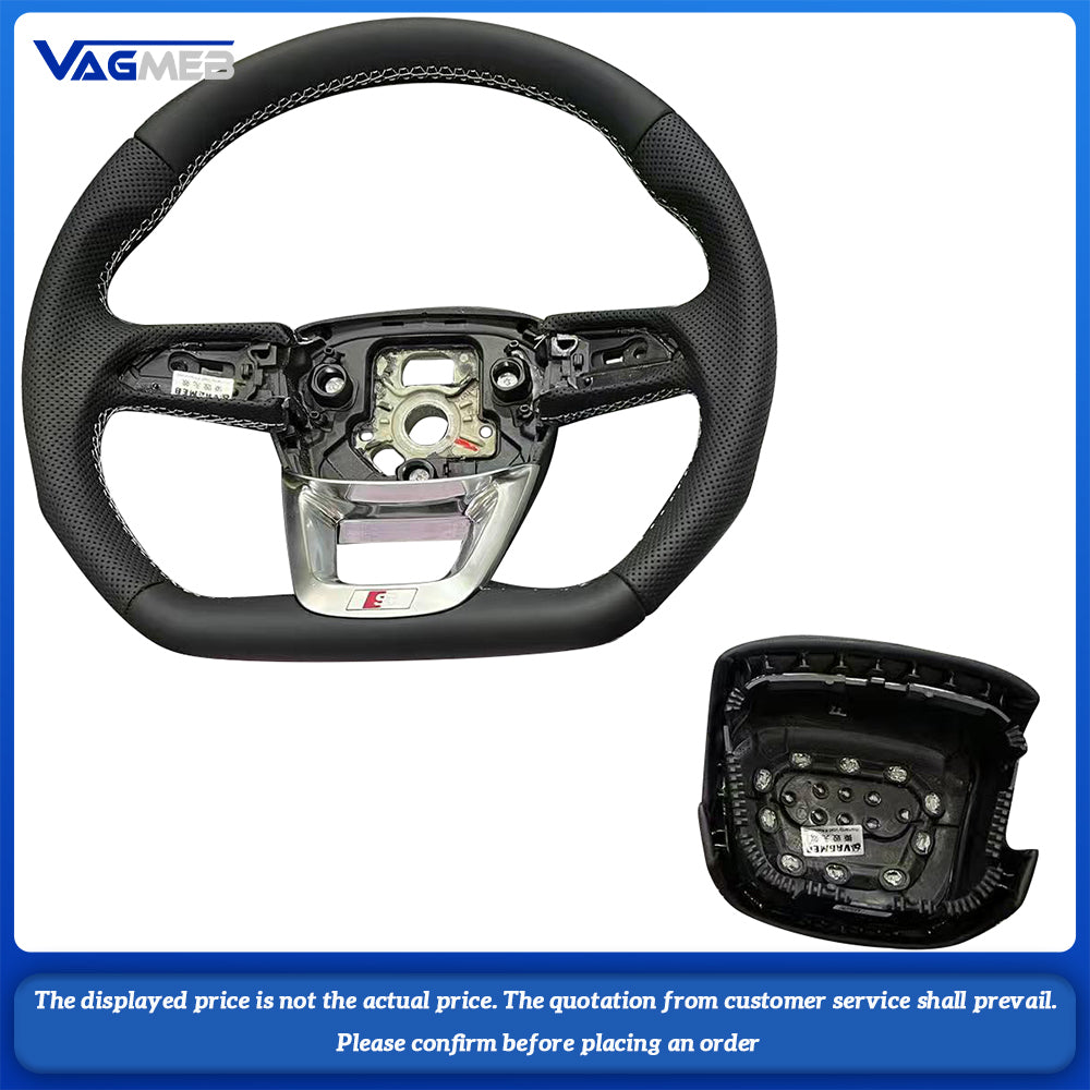 For Audi S LOGO Q5FY, semi-perforated steering wheel without buttons and paddles