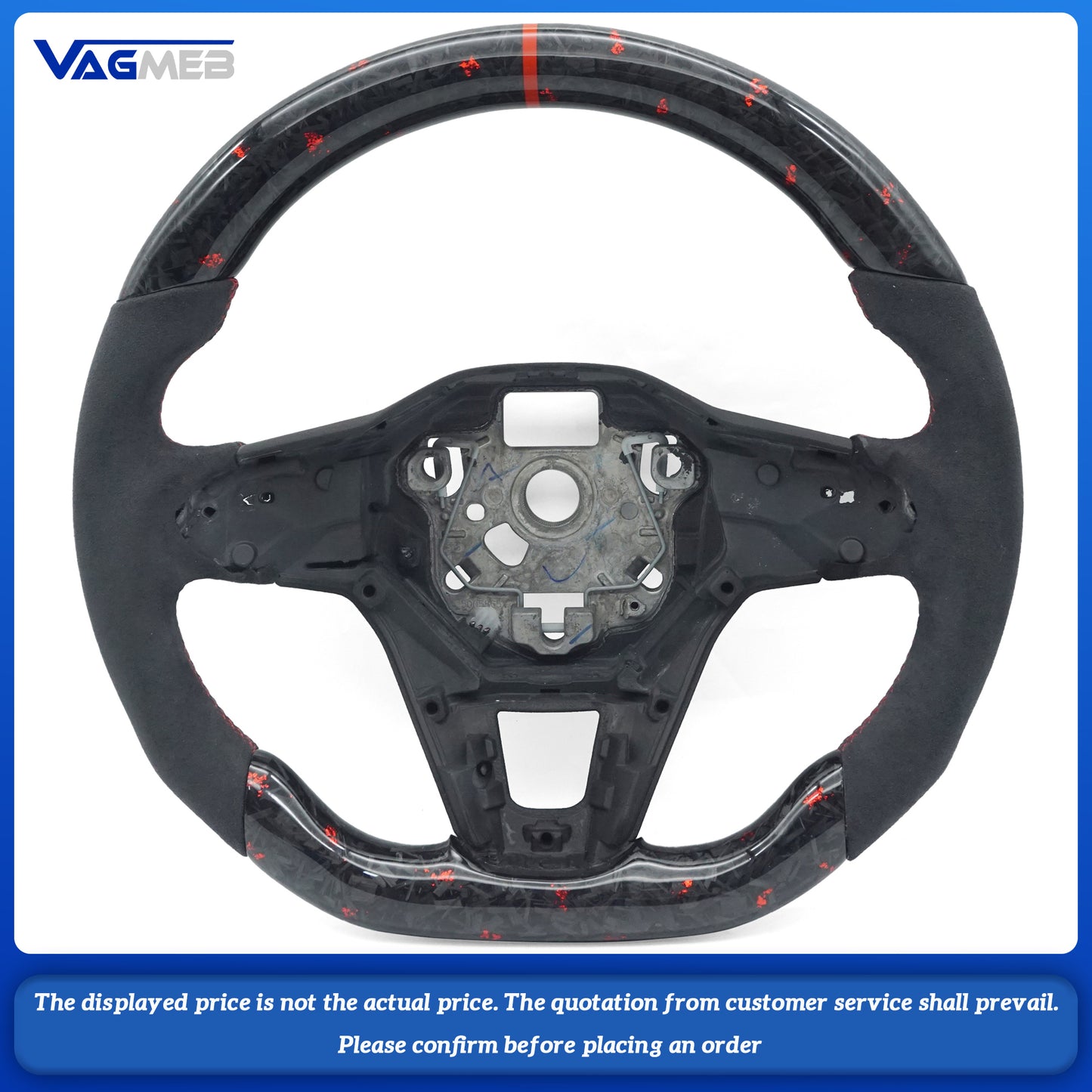 Forged Carbon Fiber Steering Wheel Suitable For VW Golf 8 R GTI MK8 Steering Wheel