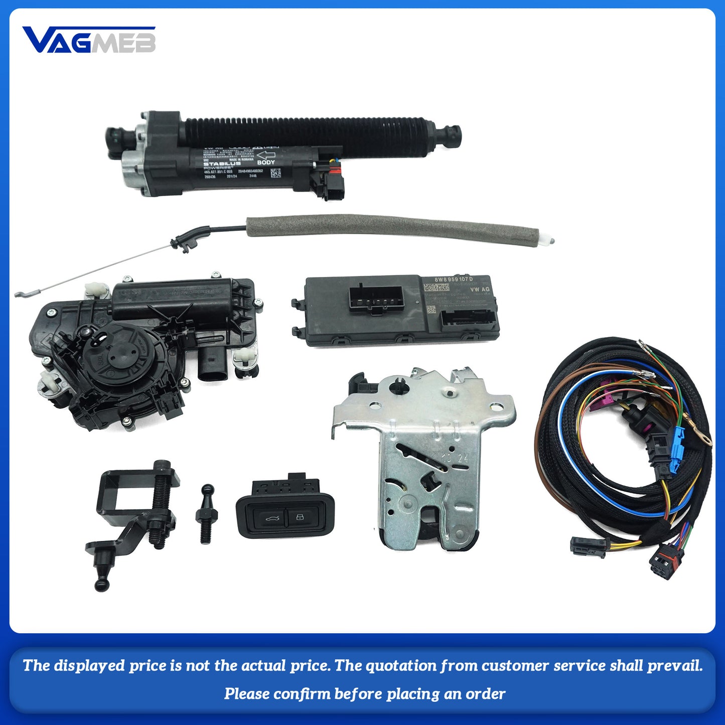 For Audi A4B9 2016 Power tailgate Tow Bar Electrics Kit Install Update KIT
