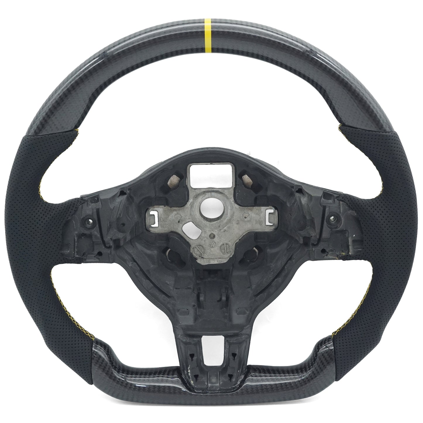 For VW Golf 6 GTI Golf MK6 GTI Custom carbon fiber leather semi-perforated leather steering wheel Customized styles