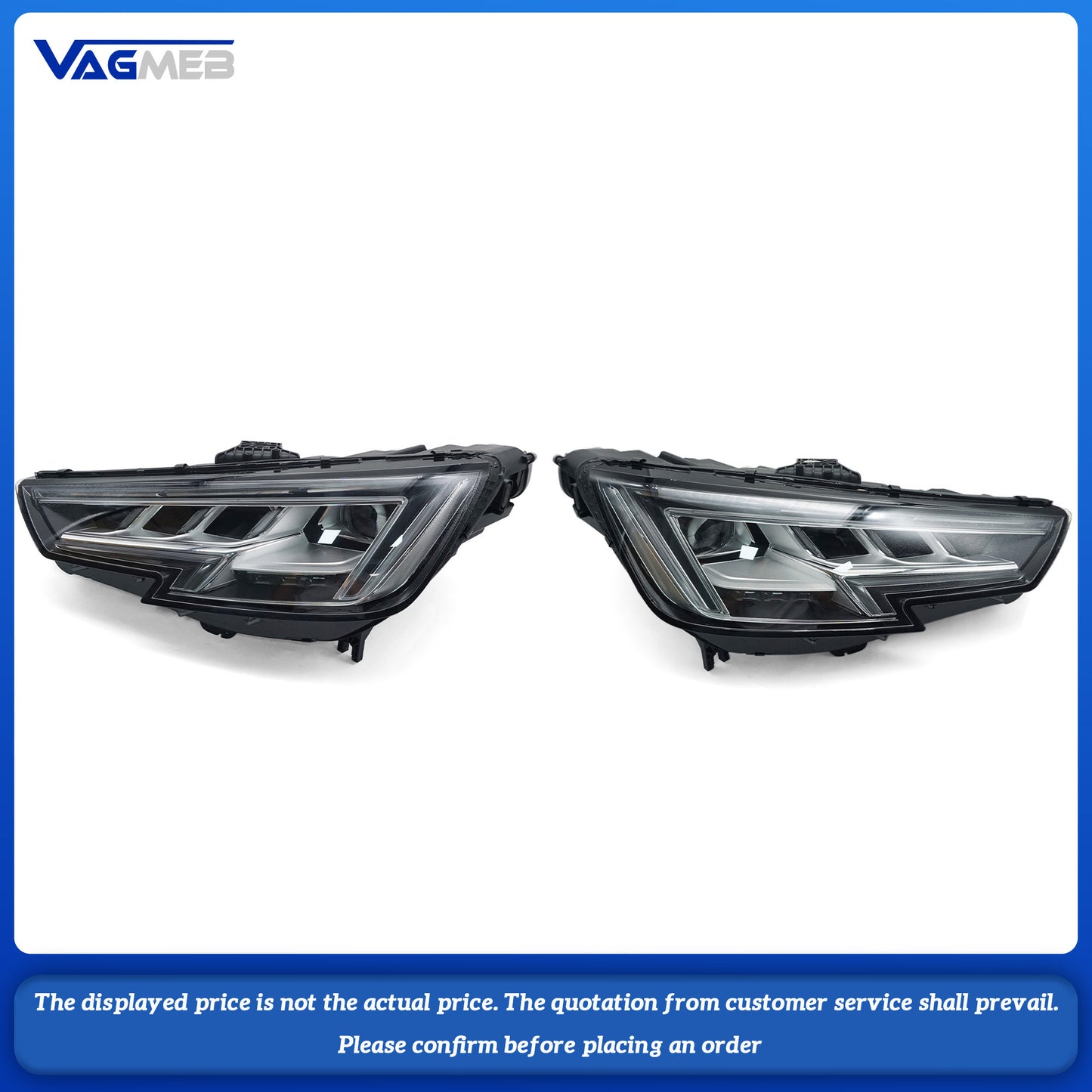 High-End LED Headlights Lighting System Auto Parts For Audi A4B9 2016 New Condition High Beam Automatic Lighting