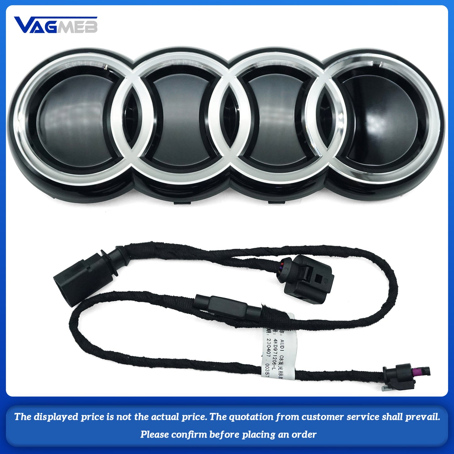 For Audi A6C8 illuminated front grille - 273mm
