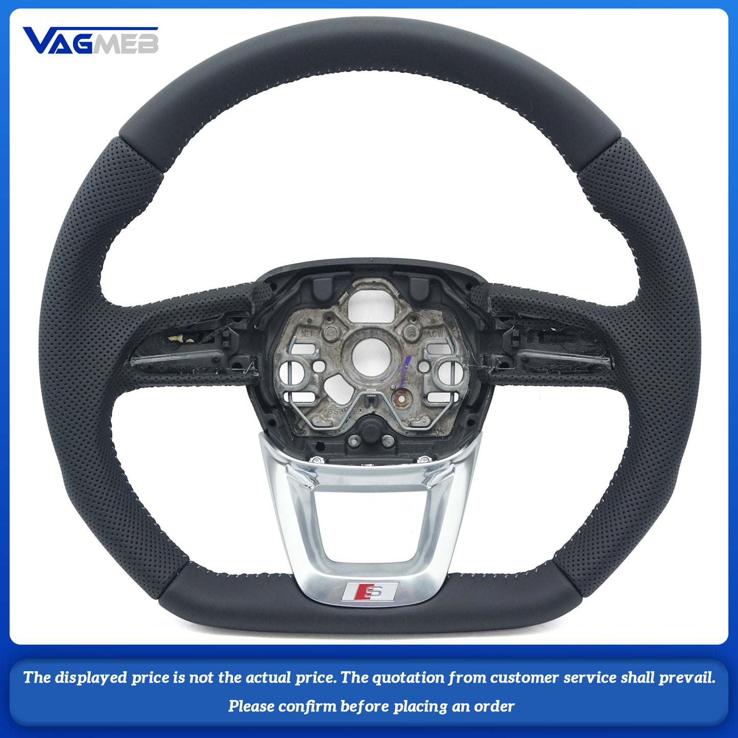 For Audi S Logo Q3 Grey Line Steering Wheel