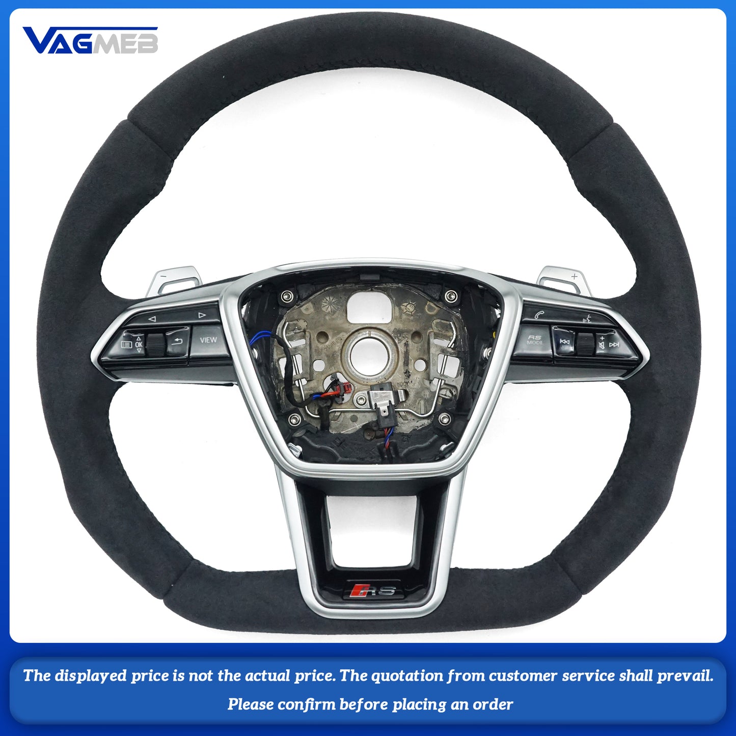 multifunctional flat bottomed sports steering wheel with heating For Audi A6 C8