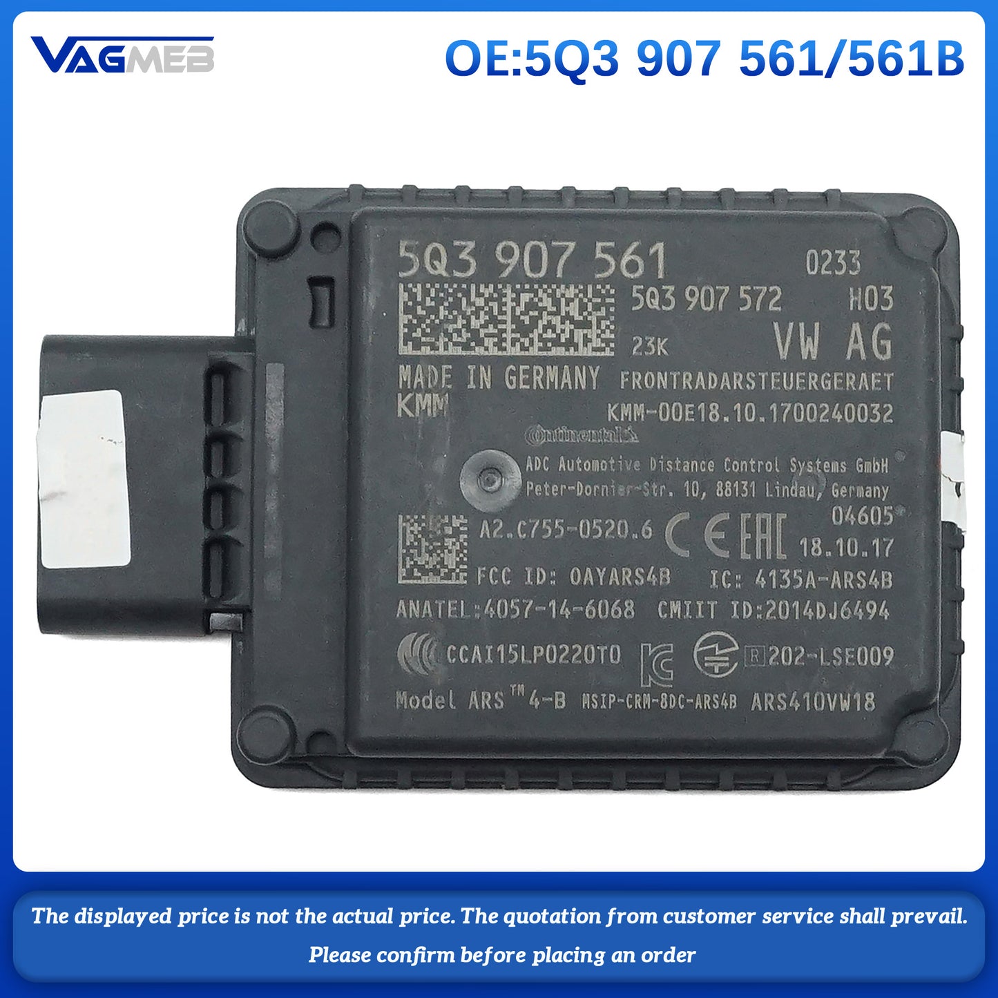 For Audi A1 Control Module 5Q3 907 561 561B
