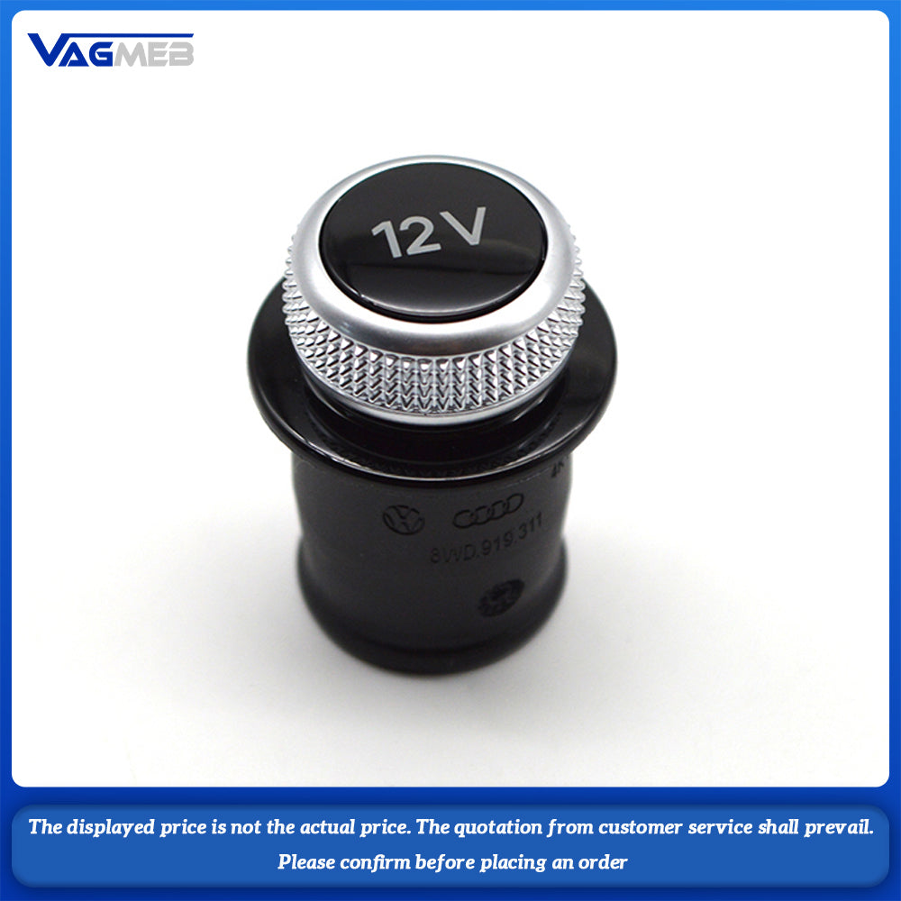 Cigarette Lighter Cover Chrome Plated Cigarette Lighter Plug For Audi A3 A4 A5 Q2 Q7 R8 8WD 919 311