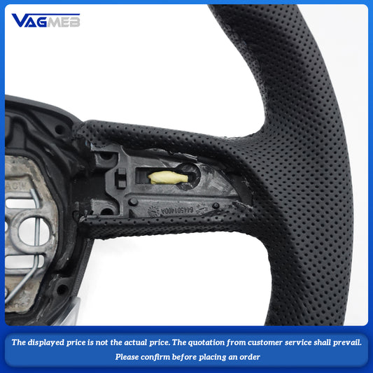 For Audi S RS Sline logo Q3 custom all alcantara bare steering wheel Custom multicolor stitching