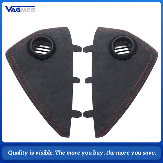 Car Instrument Panel Trim Cover RS3 Logo Suede Red Stitching Interior Decorative Panel For Audi A3 8Y