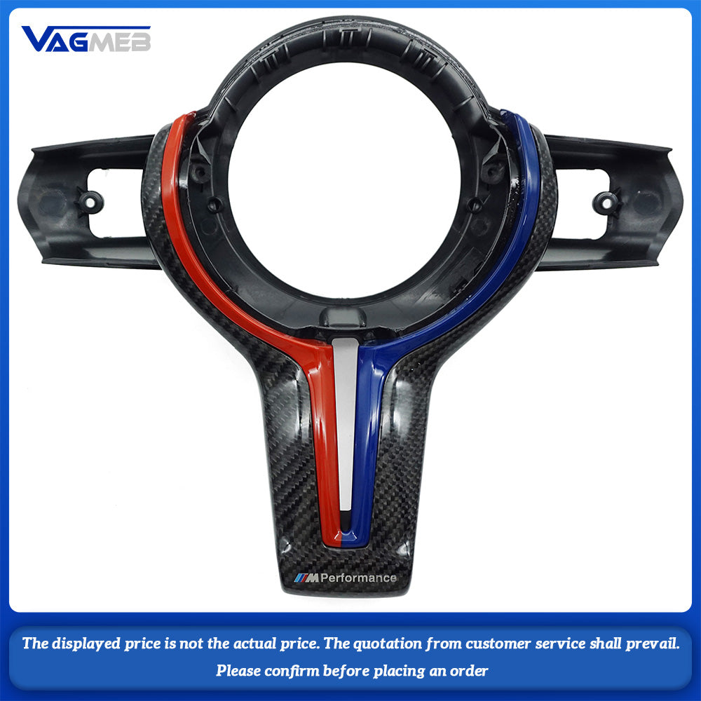 For BMW M Series F80 F82 F10 F06 F12 F13 F15 F16 M-sport F20 F22 F30 F31 F32 F33 F36 For BMW Steering Wheel Trim Carbon Fiber