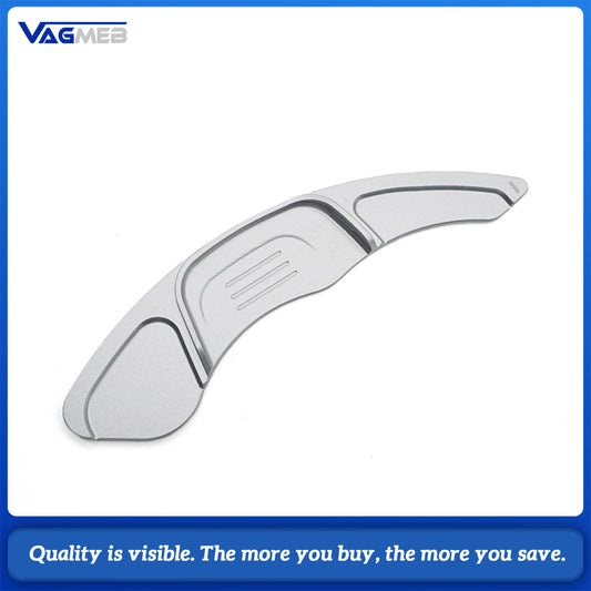 Steering Wheel Silver Paddle Shifter Trim Cap For VW Golf MK7 MK7.5
