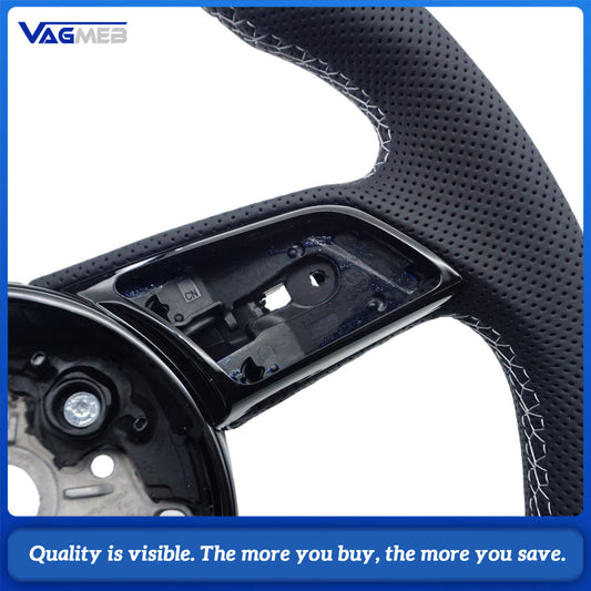 For Audi A4 B9 leather perforated steering wheel