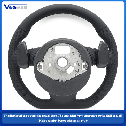Leather Steering Wheel Upgrade Fit For Audi A4 B8 Q3 A3 8V Steering Wheel