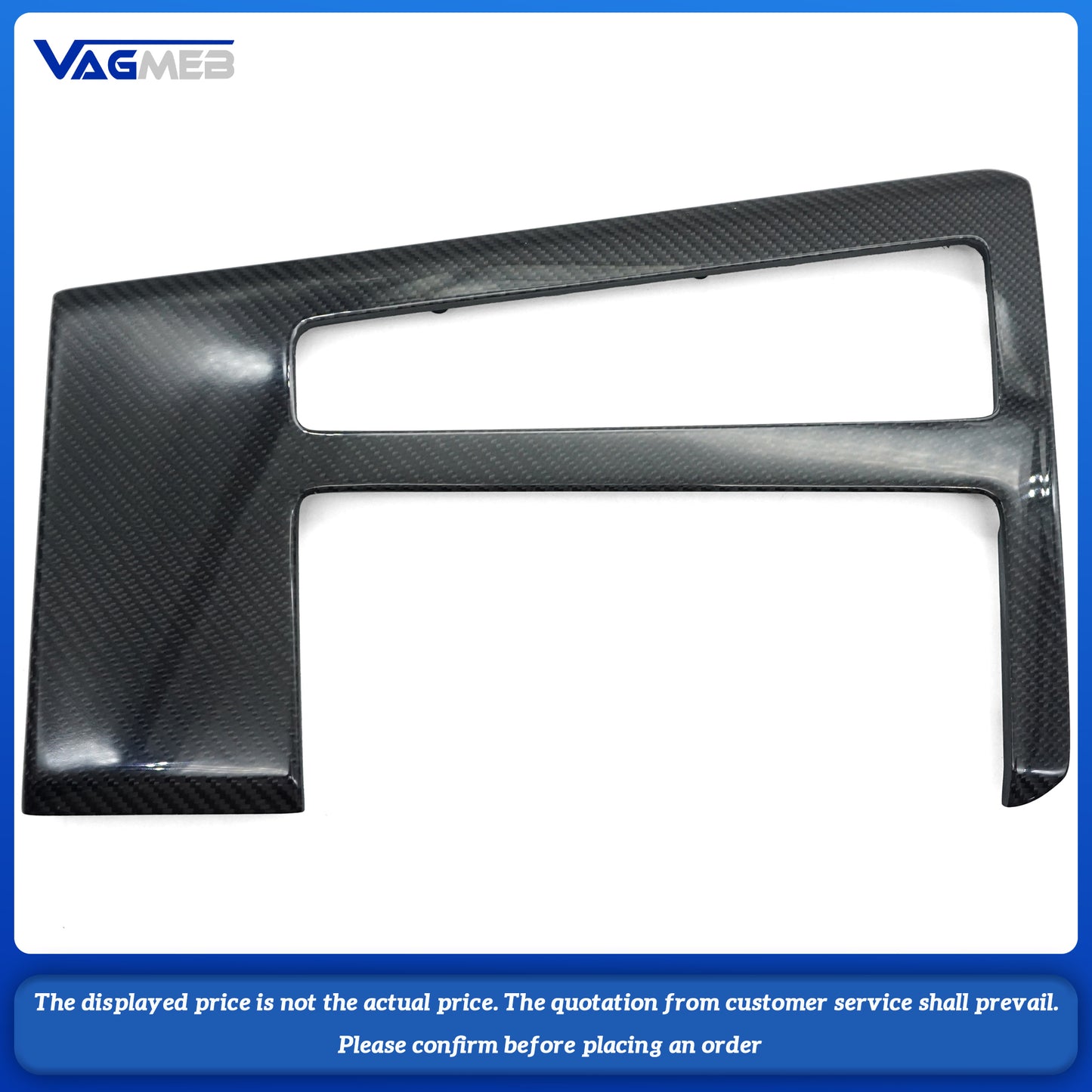 For Audi A6C8 A7 Central aisle cup holder carbon fiber trim plate