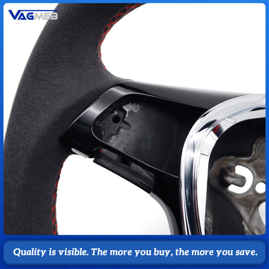 For VW Golf MK 7 7.5 custom carbon fiber alcantara steeringwheel with button frame stitching color can be customized