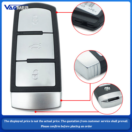 For VW Passat B7 key assembly ID46 434mhz supports keyless