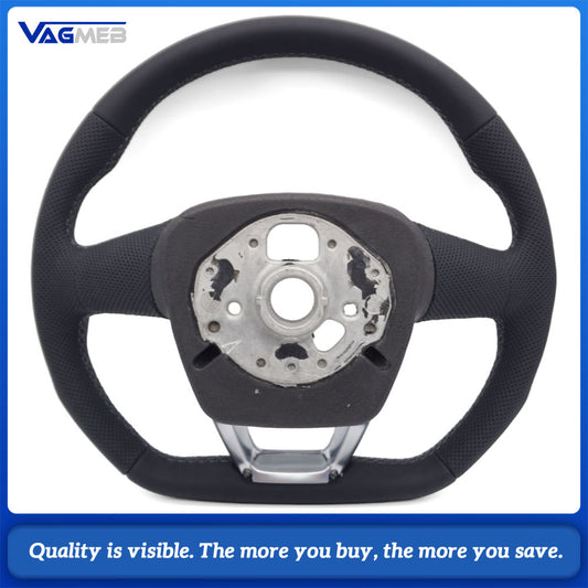 Perforated leather steering wheel for Audi Q5 FY Q7 4M Q8 S RS LOGO multifunctional steering wheel
