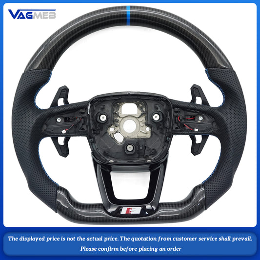 Carbon Fiber Steering Wheel for Audi Q3 Q5 Q7 Q8 Q5L Q7L RSQ7 QSQ5 RSQ8 RSQ3 SQ5 S3 S4 S5 S6 S7 S8 A3 A4 A6 A5 A7 Steering Wheel