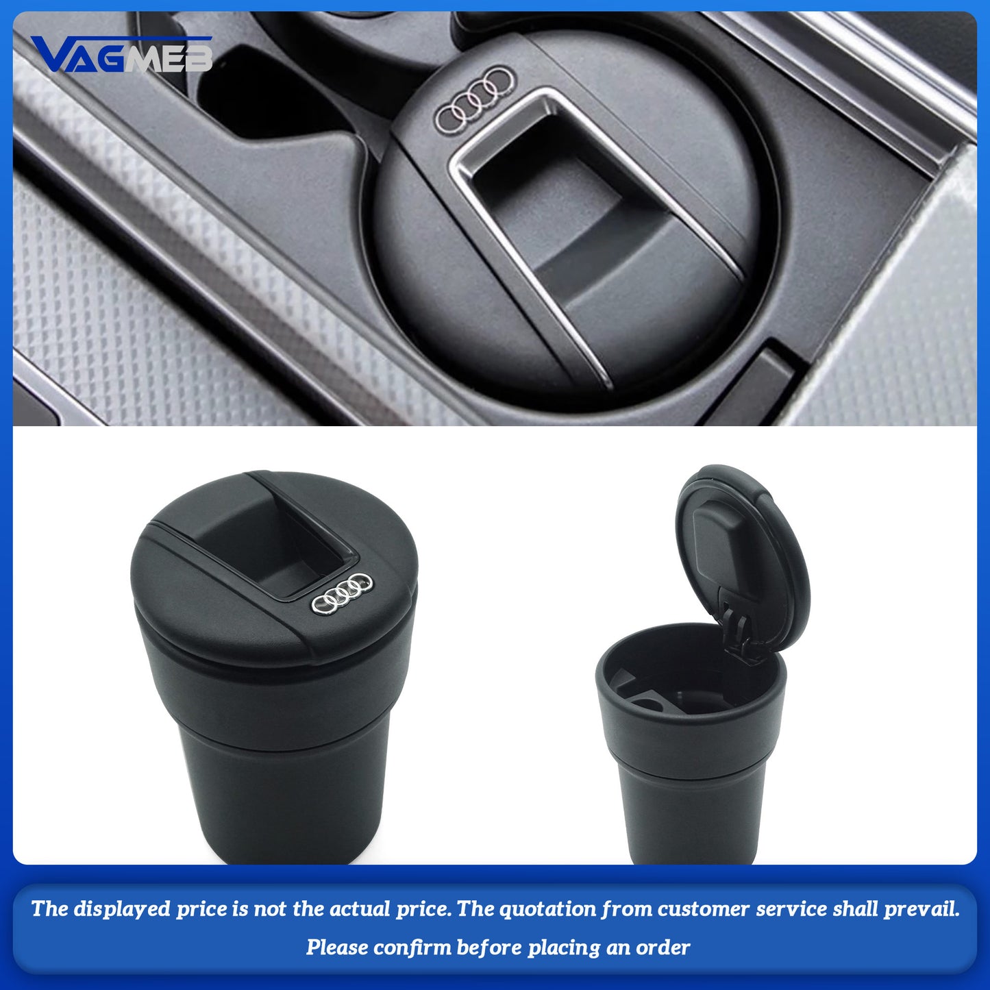 General Purpose Car Ashtray Original For Audi Q3 Trash Interior Modification Stuff Auto Accessories
